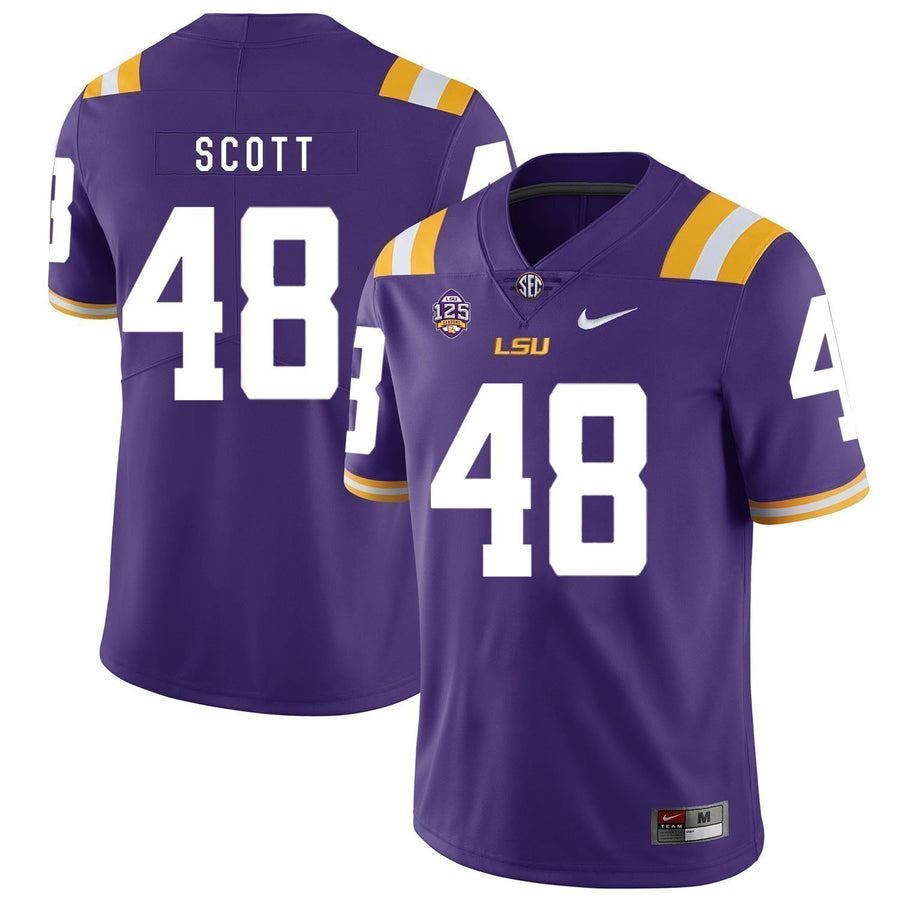 Dantrieze Scott LSU Tigers Football Jersey - Purple