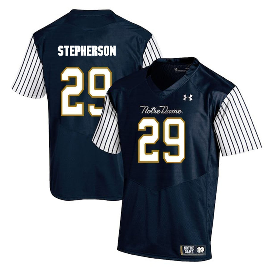 Kevin Stepherson Notre Dame Fighting Irish Football Jersey Navy Stripe