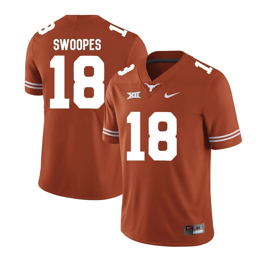 Tyrone Swoopes Texas Longhorns Football Jersey - Orange