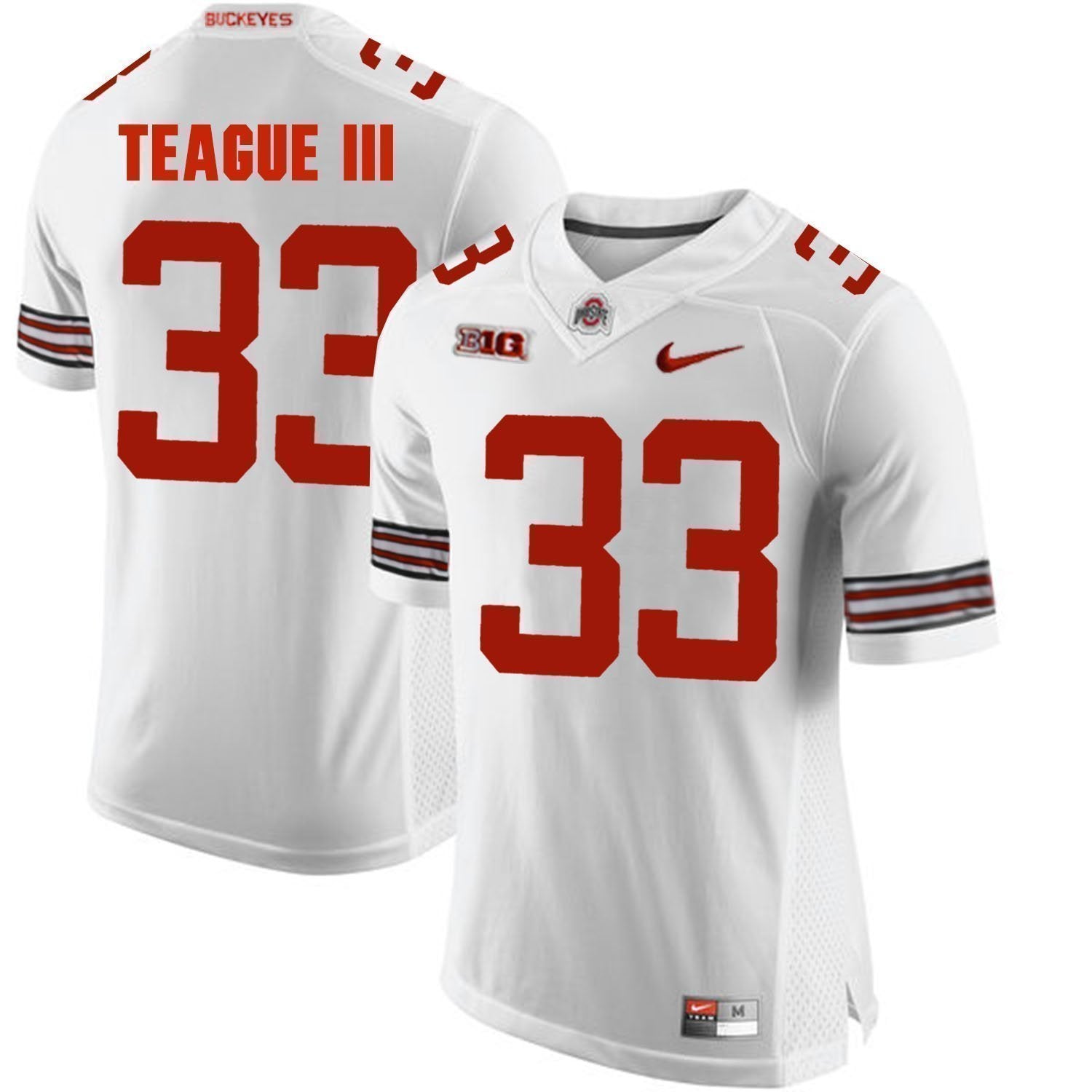 Master Teague III Ohio State Buckeyes Football Jersey - White