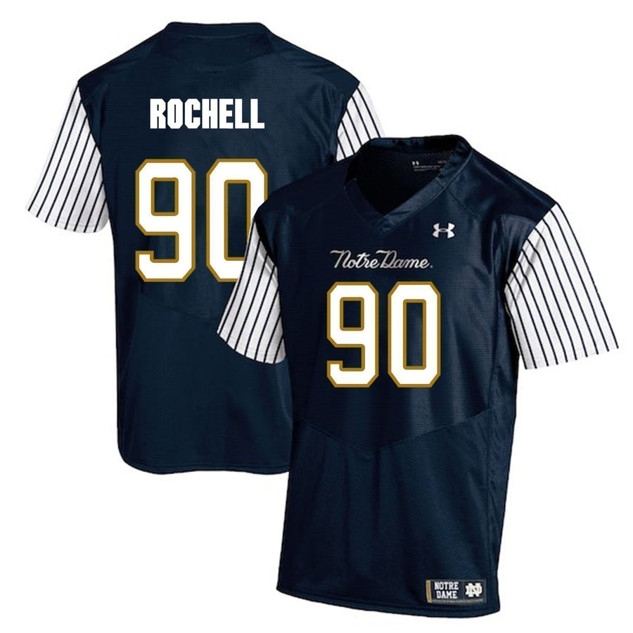 Isaac Rochell Notre Dame Fighting Irish Football Jersey Navy Stripe