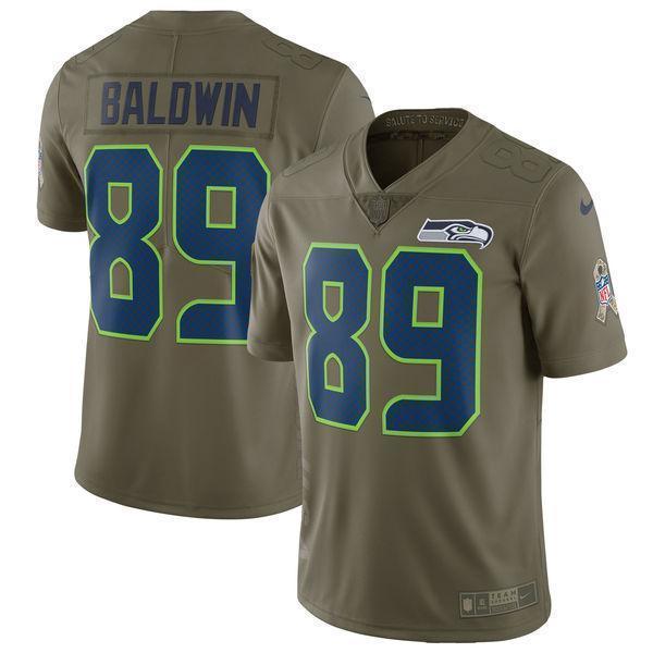 Doug Baldwin Seattle Seahawks Salute To Service Limited Jersey - Olive
