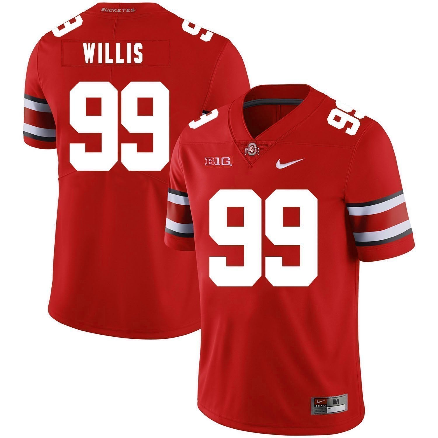 Bill Willis Ohio State Buckeyes Football Jersey - Red