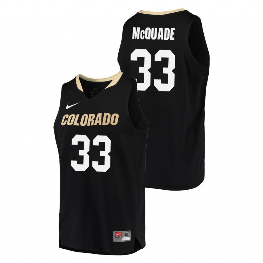 Aidan McQuade Colorado Buffaloes Basketball Jersey - Black