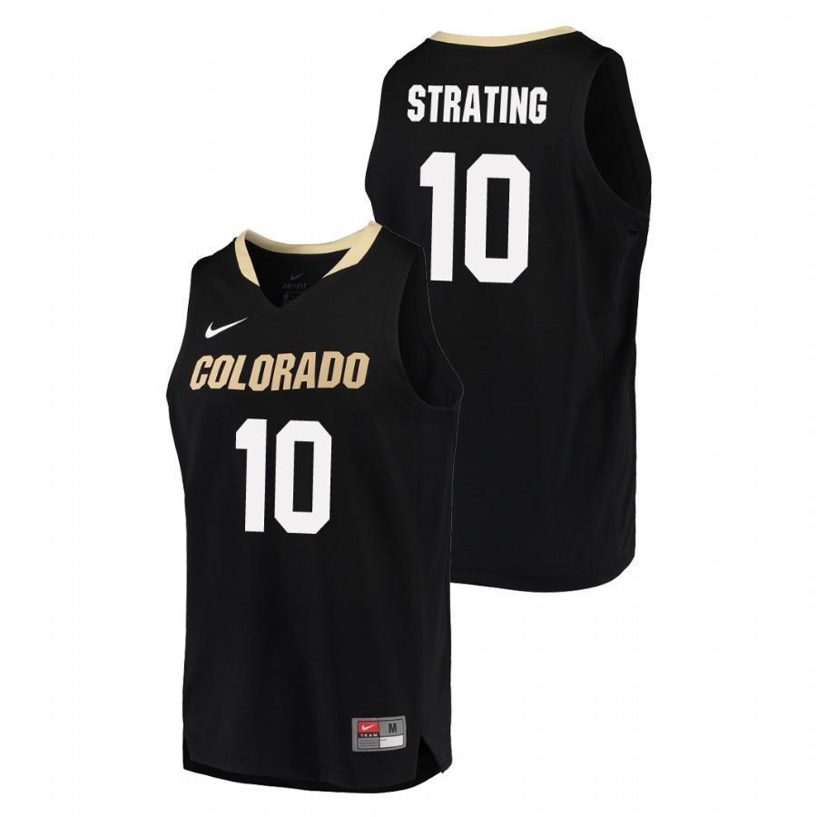 Alexander Strating Colorado Buffaloes Basketball Jersey - Black
