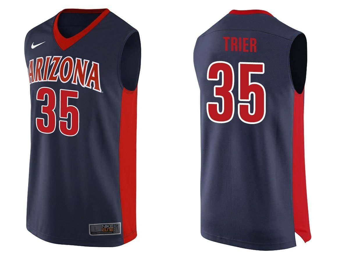 Allonzo Trier Arizona Wildcats Basketball Jersey - Dark Blue