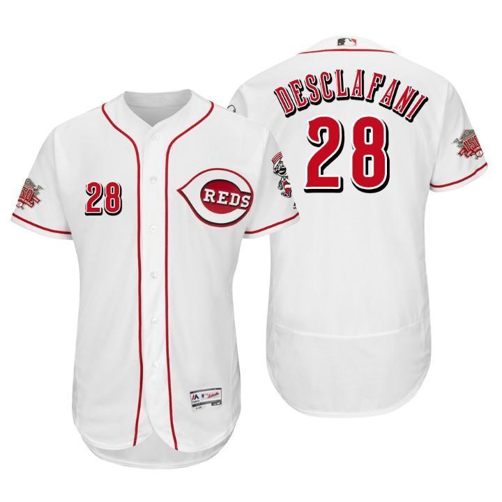 Anthony DeSclafani Cincinnati Reds 150th Anniversary Baseball Jersey - White
