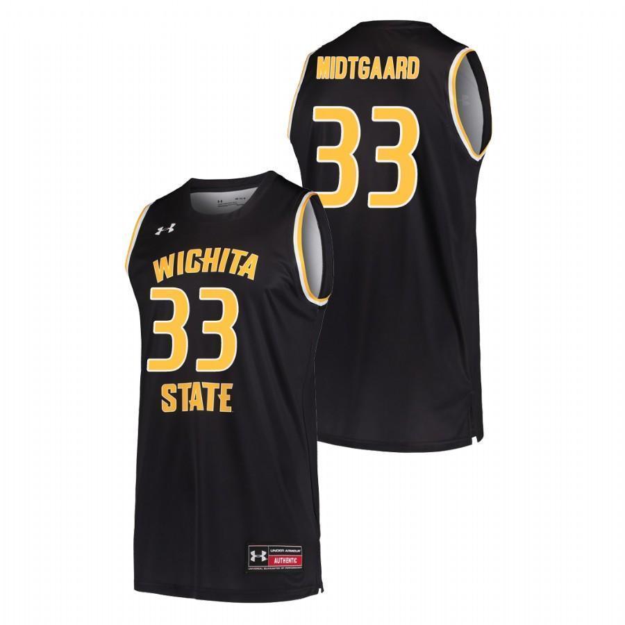 Asbjorn Midtgaard Wichita State Shockers Basketball Jersey - Black