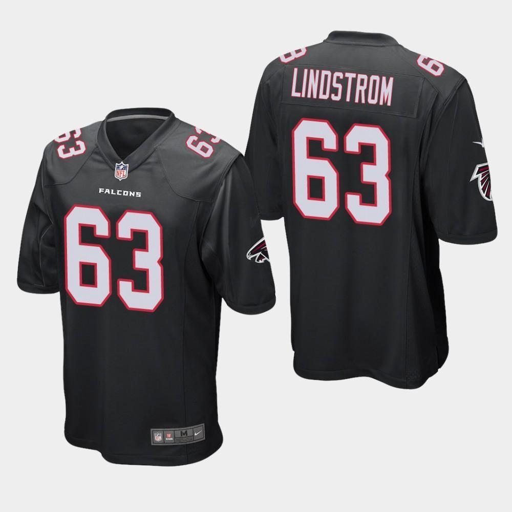 Atlanta Falcons #63 Chris Lindstrom 2019 Draft Game Jersey - Black