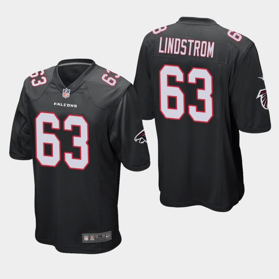 Atlanta Falcons #63 Chris Lindstrom 2019 Draft Game Jersey - Black