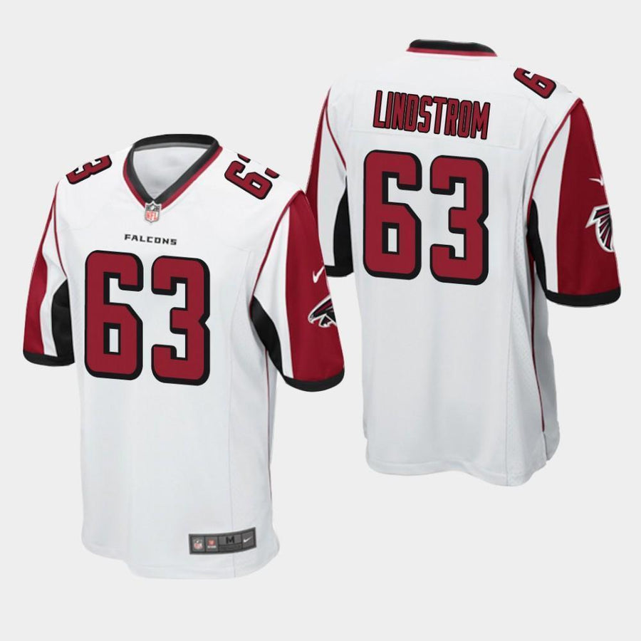 Atlanta Falcons #63 Chris Lindstrom 2019 Draft Game Jersey - White