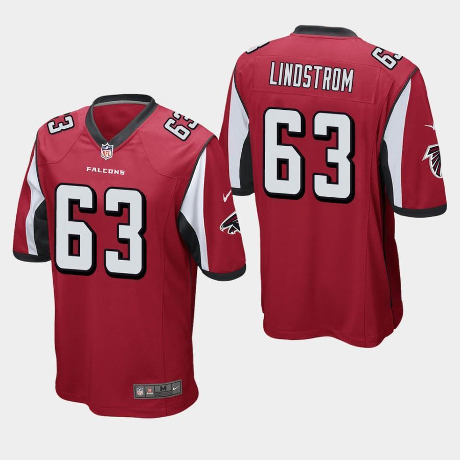 Atlanta Falcons #63 Chris Lindstrom 2019 Draft Game Jersey - Red