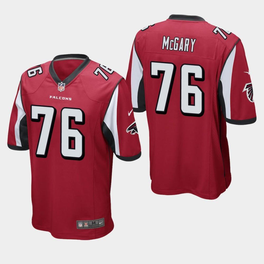 Atlanta Falcons #76 Kaleb McGary 2019 Draft Game Jersey - Red