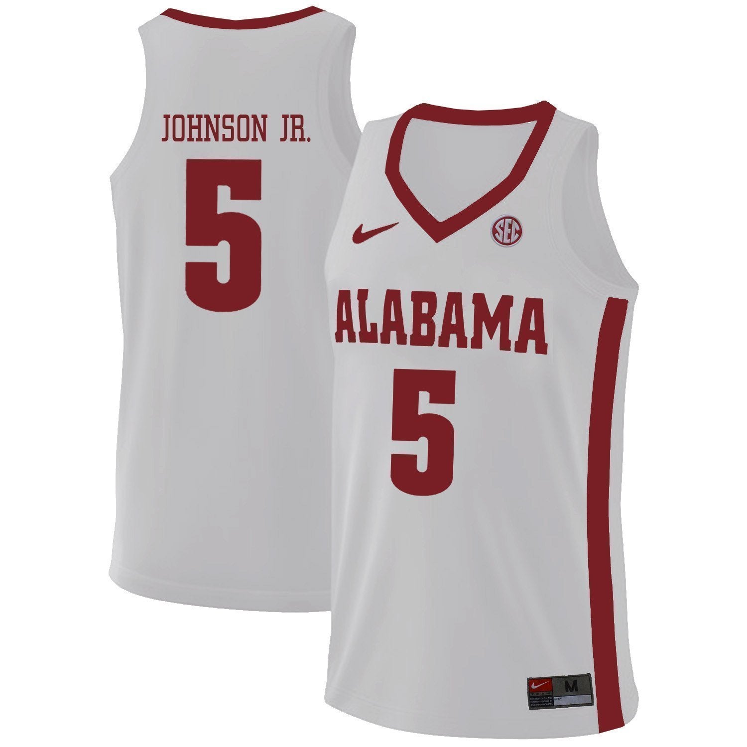 Avery Johnson Jr. Alabama Crimson Tide Basketball Jersey - White