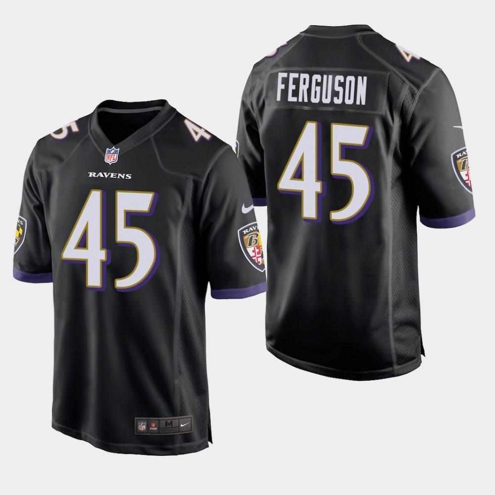 Baltimore Ravens #45 Jaylon Ferguson 2019 Draft Game Jersey - Black