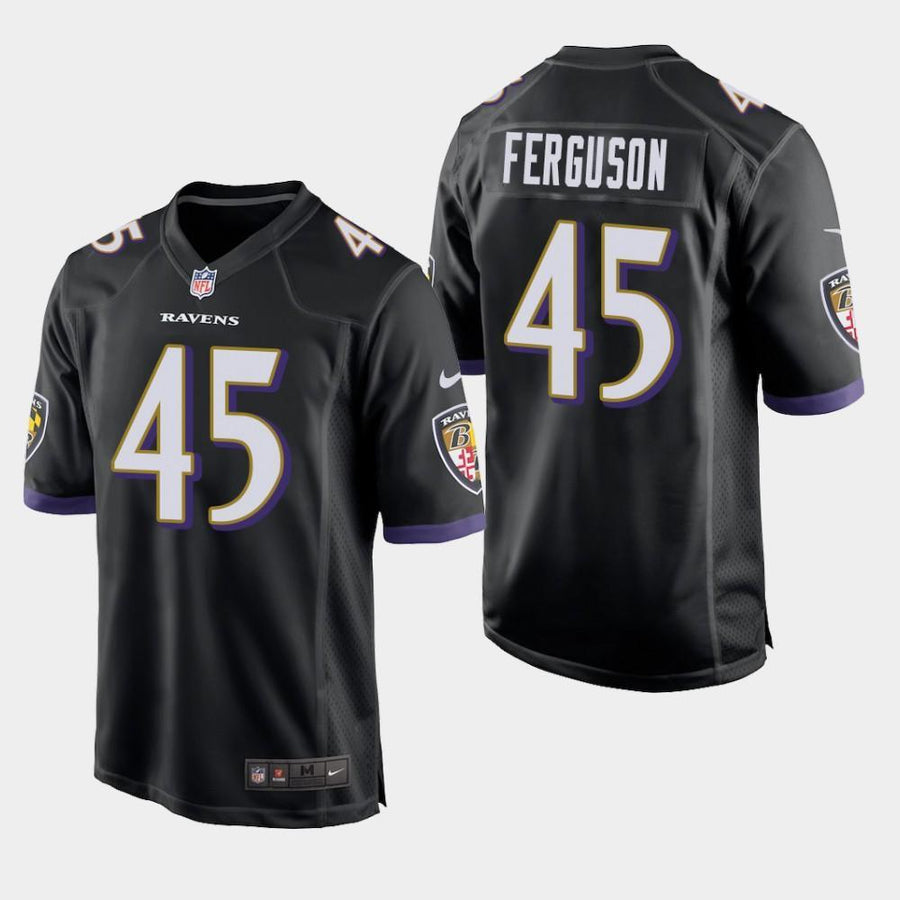 Baltimore Ravens #45 Jaylon Ferguson 2019 Draft Game Jersey - Black