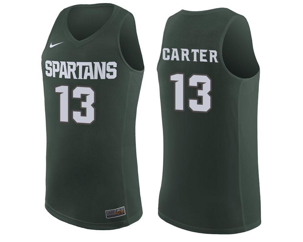 Ben Carter Michigan State Spartans Basketball Jersey - Green