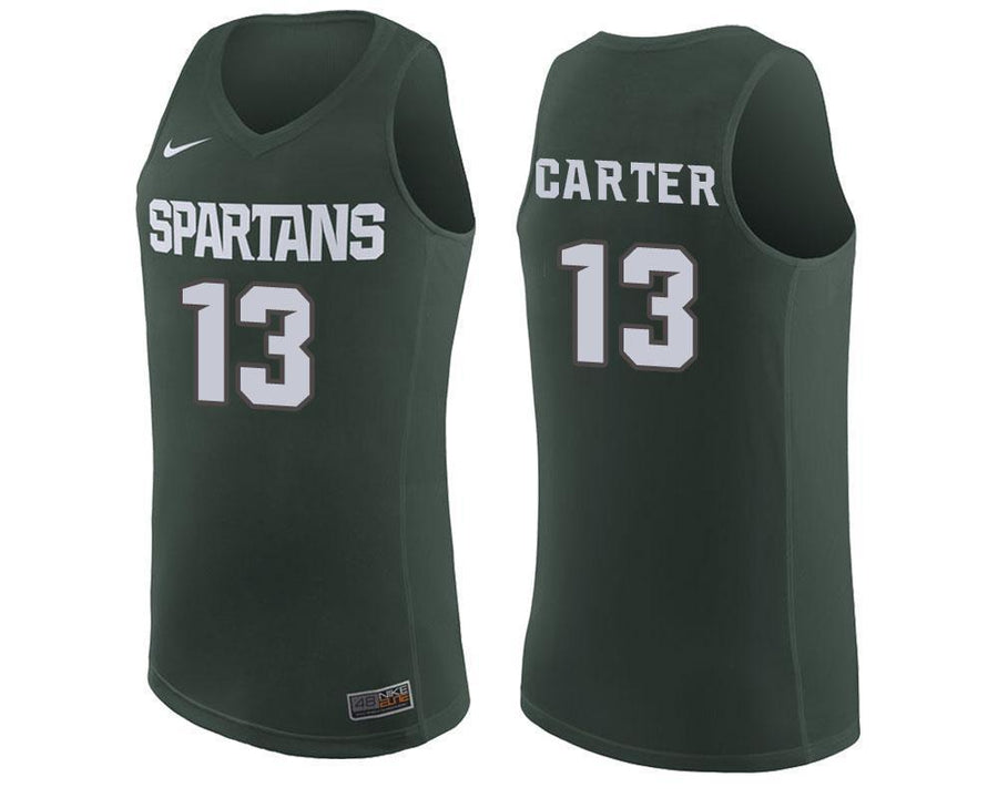 Ben Carter Michigan State Spartans Basketball Jersey - Green