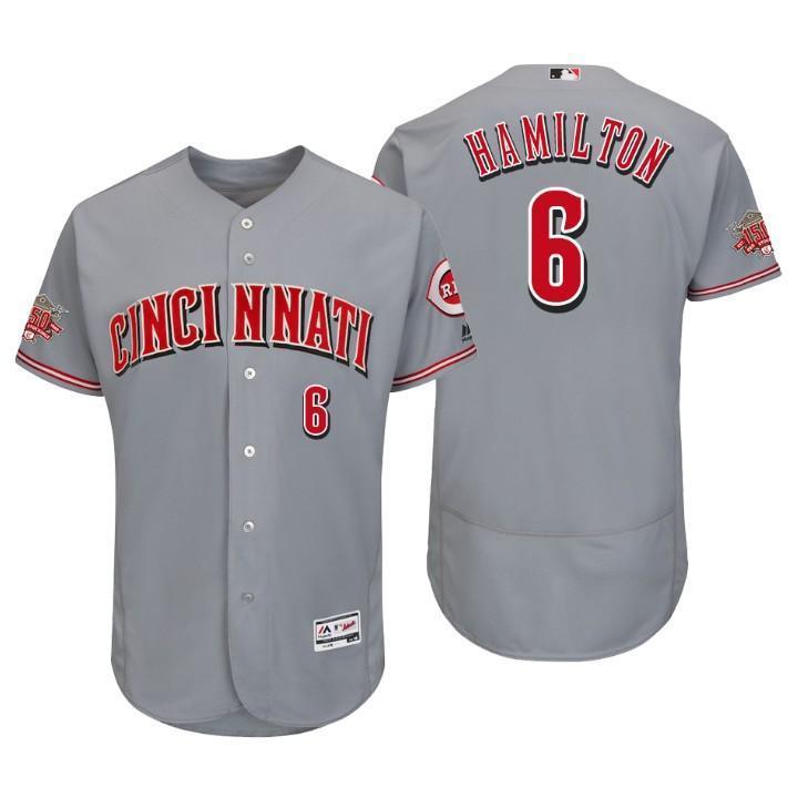 Billy Hamilton Cincinnati Reds 150th Anniversary Baseball Jersey - Grey