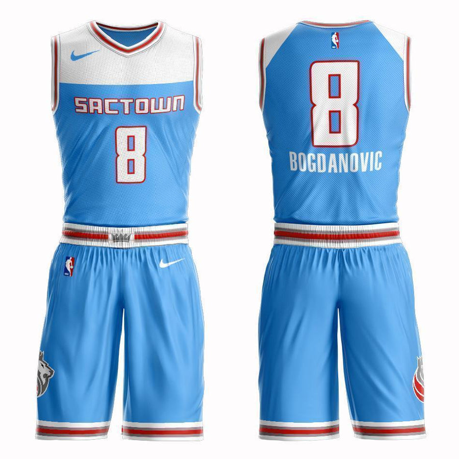 Sacramento Kings #8 Bogdan Bogdanović City 2019 Jersey and Pant Set
