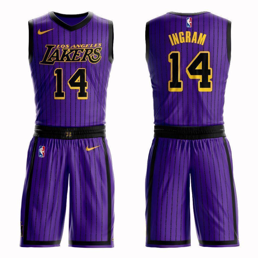 Los Angeles Lakers #14 Brandon Ingram City 2019 Jersey and Pant Set