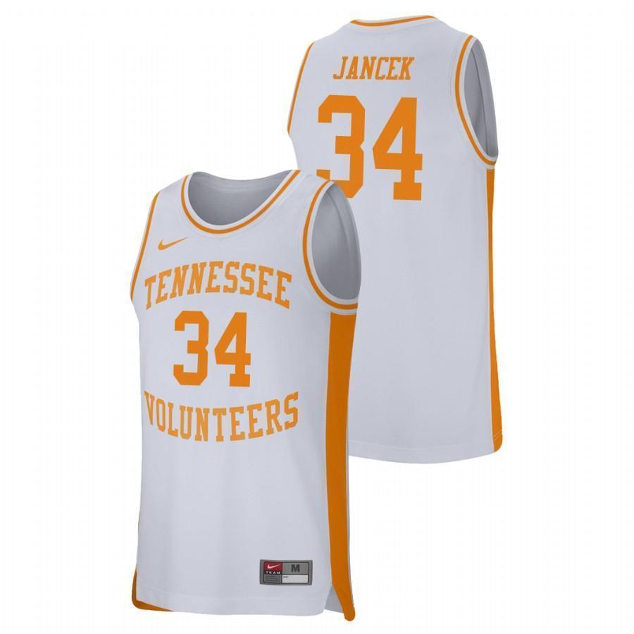 Brock Jancek Tennessee Volunteers Basketball Jersey - White