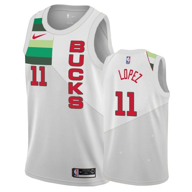 Milwaukee Bucks #11 Brook Lopez 2018/19 Earned Edition Swingman Jersey