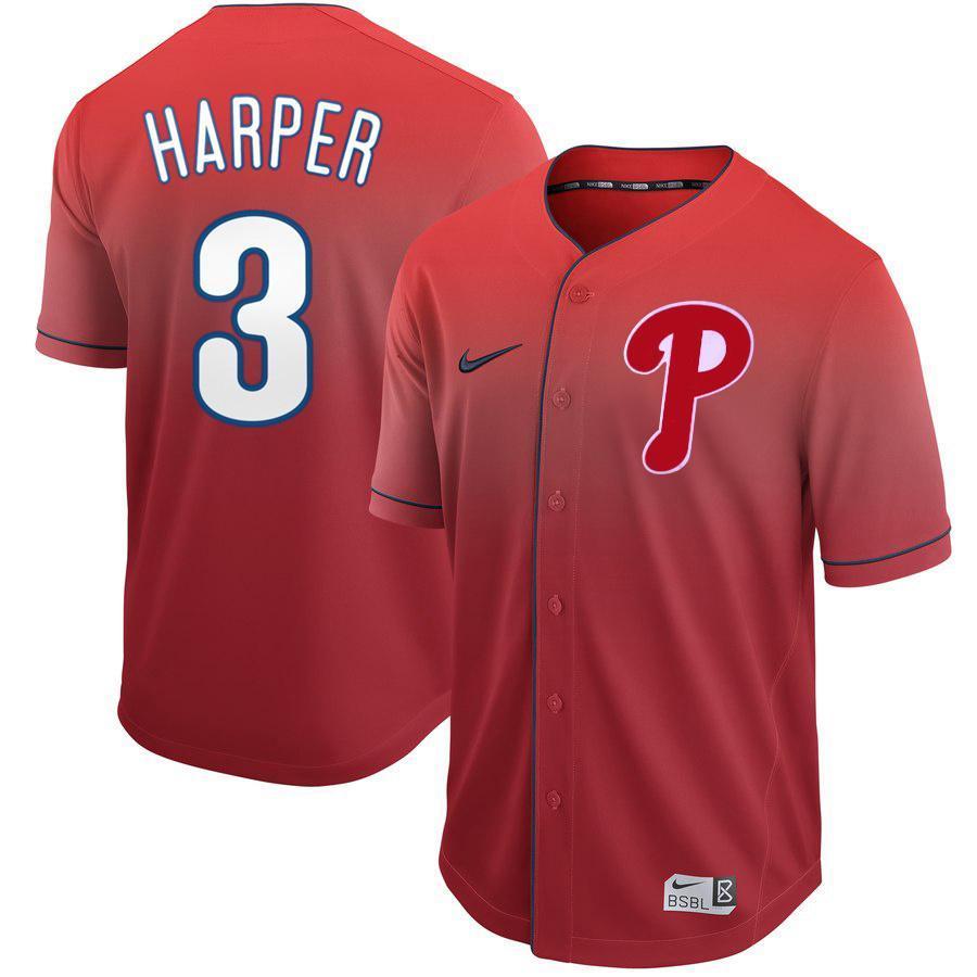 Bryce Harper Phillies 2019 New Arrivals Baseball Player Fade Jersey