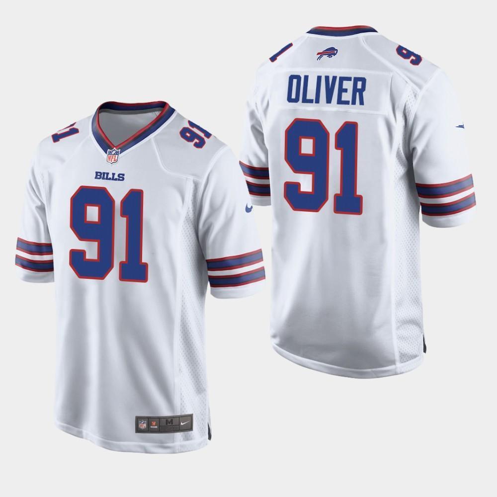 Buffalo Bills #91 Ed Oliver 2019 Draft Game Jersey - White