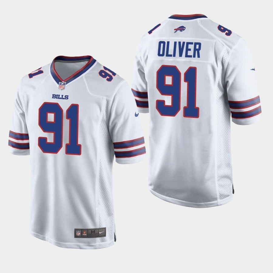 Buffalo Bills #91 Ed Oliver 2019 Draft Game Jersey - White