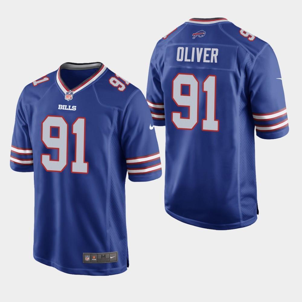 Buffalo Bills #91 Ed Oliver 2019 Draft Game Jersey - Navy