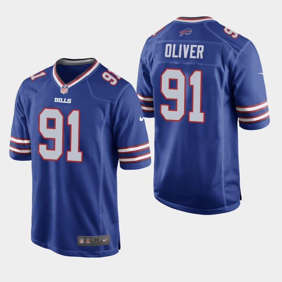 Buffalo Bills #91 Ed Oliver 2019 Draft Game Jersey - Navy