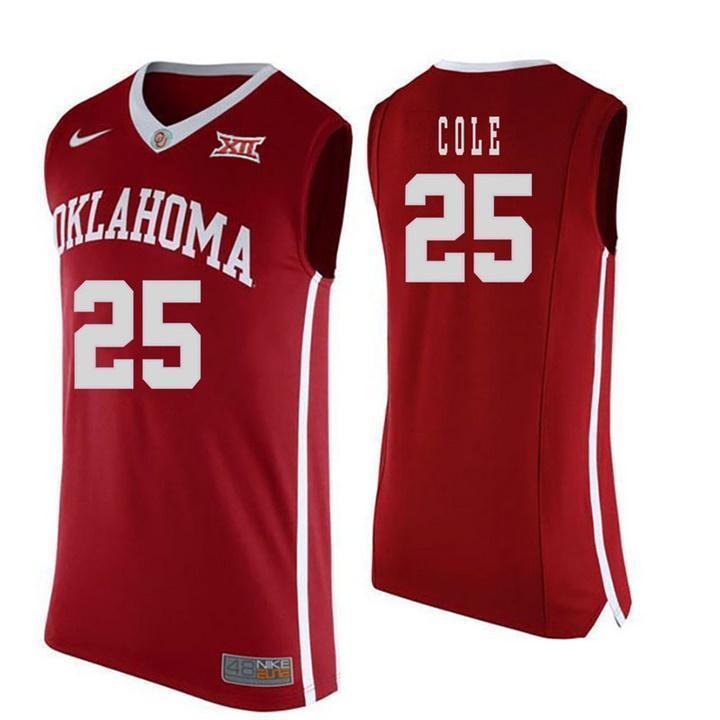 C.J. Cole Oklahoma Sooners Basketball Jersey - Red