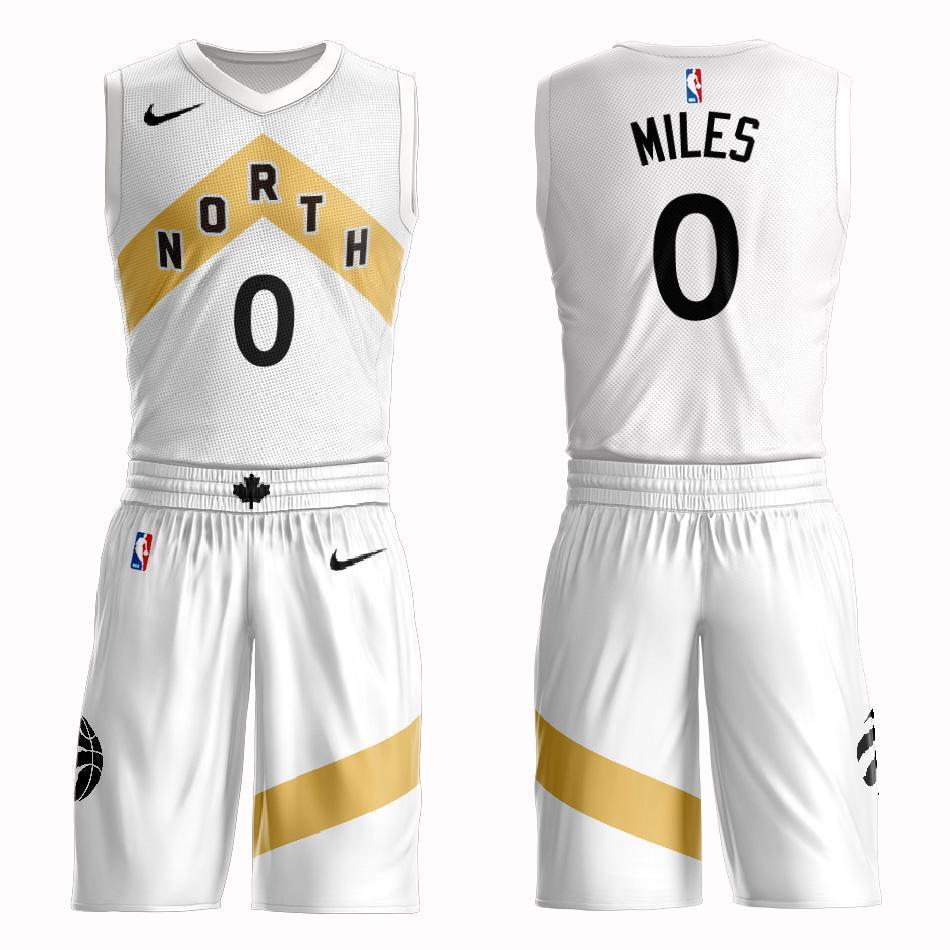 Toronto Raptors #0 C. J. Miles City 2019 Jersey and Pant Set