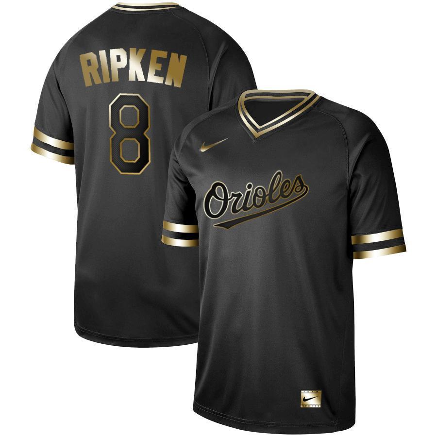 Cal Ripken Jr Baltimore Orioles New Arrival 2019 Baseball Player Black Golden Jersey