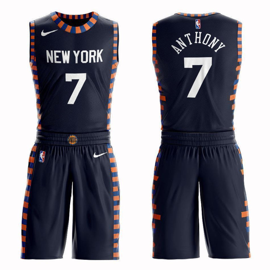 New York Knicks #7 Carmelo Anthony City 2019 Jersey and Pant Set