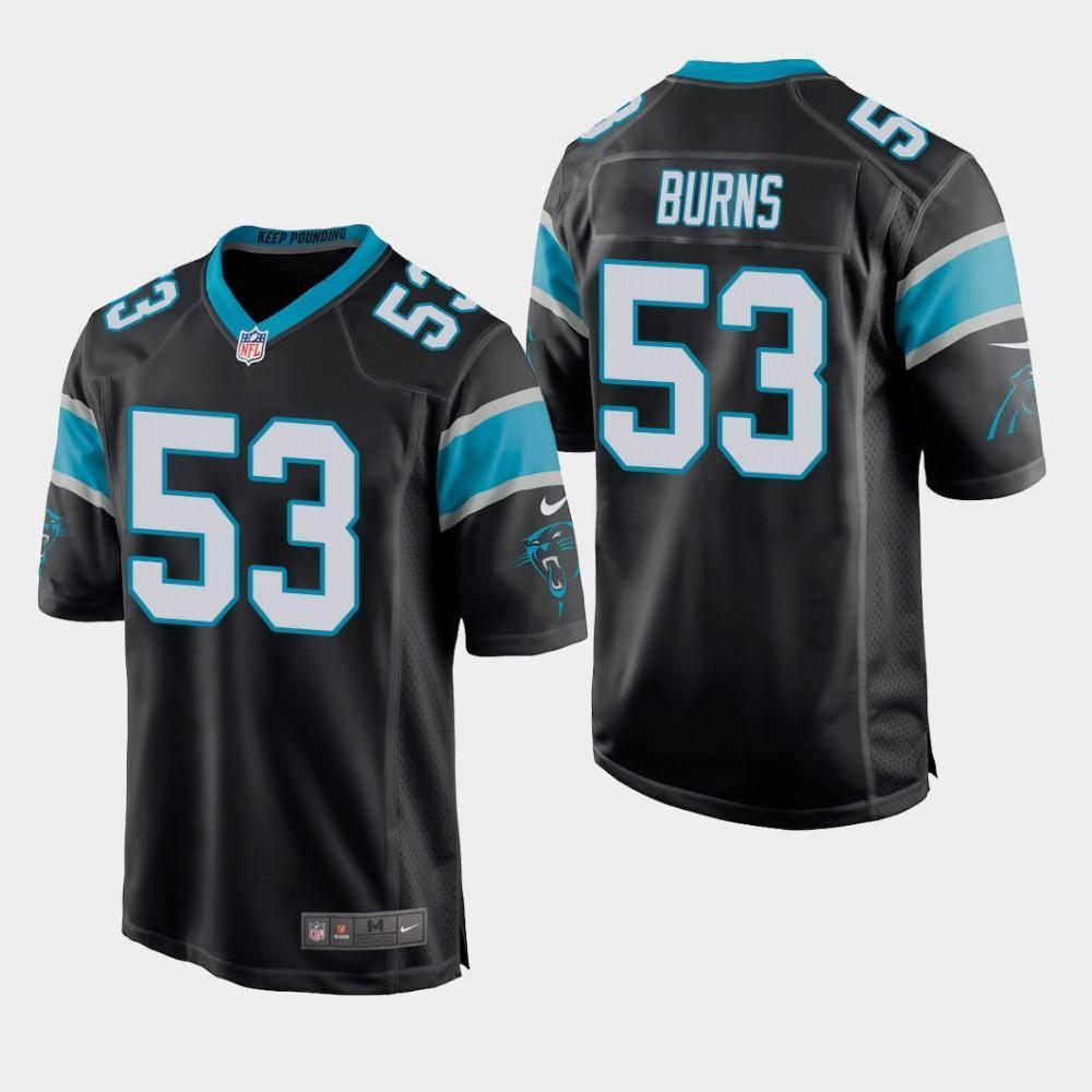 Carolina Panthers #53 Brian Burns 2019 Draft Game Jersey - Black