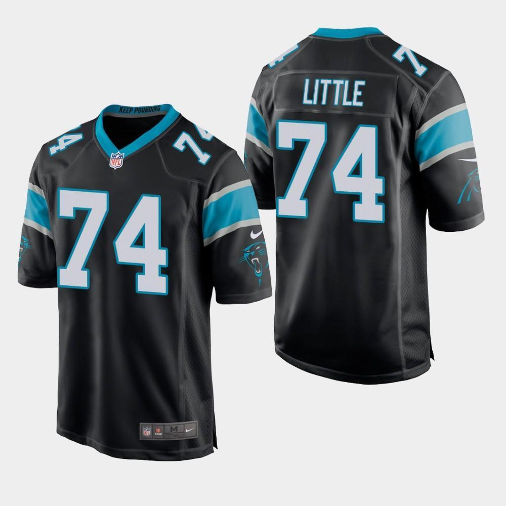 Carolina Panthers #74 Greg Little 2019 Draft Game Jersey - Black