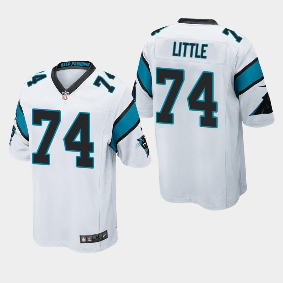 Carolina Panthers #74 Greg Little 2019 Draft Game Jersey - White