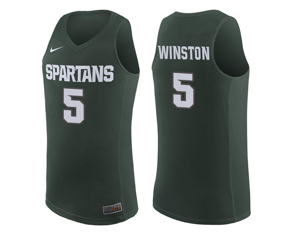 Cassius Winston Michigan State Spartans Basketball Jersey - Green