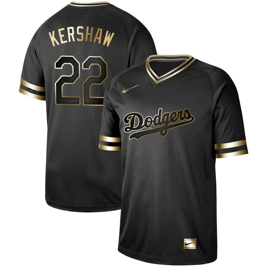 Clayton Kershaw LA Dodgers New Arrival 2019 Baseball Player Black Golden Jersey