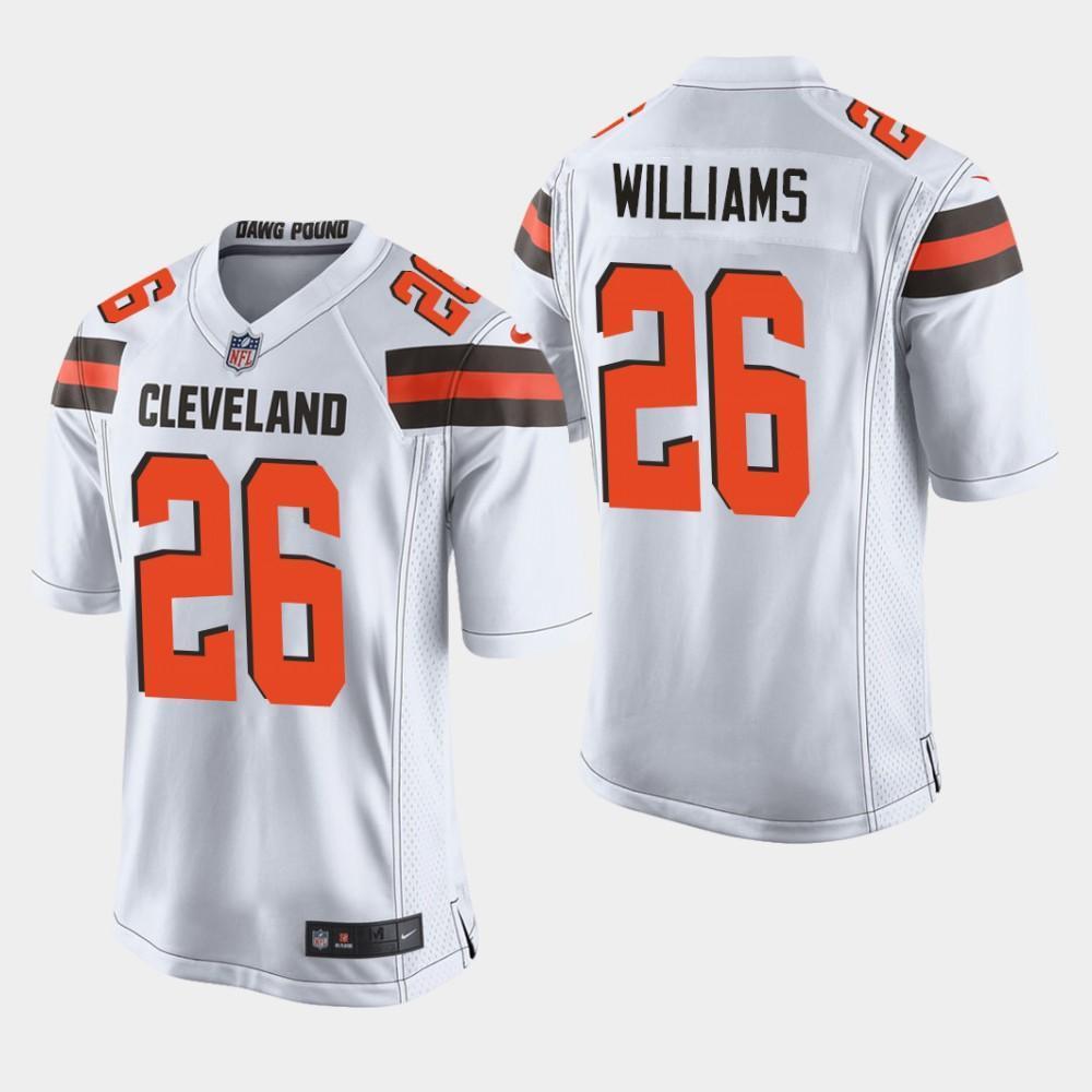 Cleveland Browns #26 Greedy Williams 2019 Draft Game Jersey - White