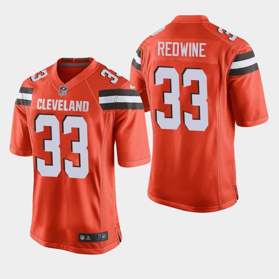 Cleveland Browns #33 Sheldrick Redwine 2019 Draft Game Jersey - Orange