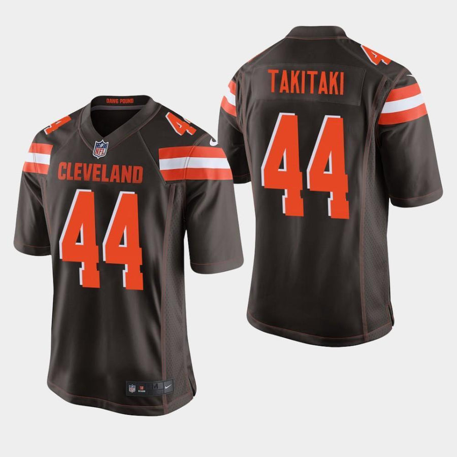 Cleveland Browns #44 Sione Takitaki 2019 Draft Game Jersey - Brown