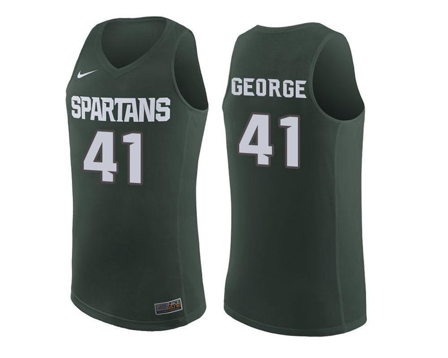 Conner George Michigan State Spartans Basketball Jersey - Green