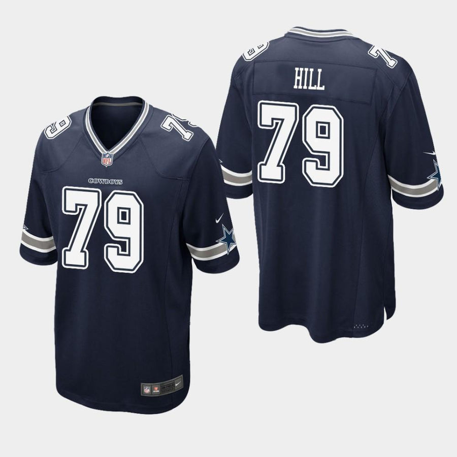 Dallas Cowboys #79 Trysten Hill 2019 Draft Game Jersey - Navy