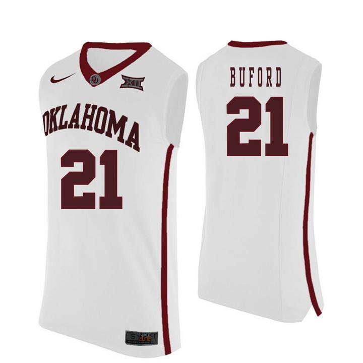 Dante Buford Oklahoma Sooners Basketball Jersey - White