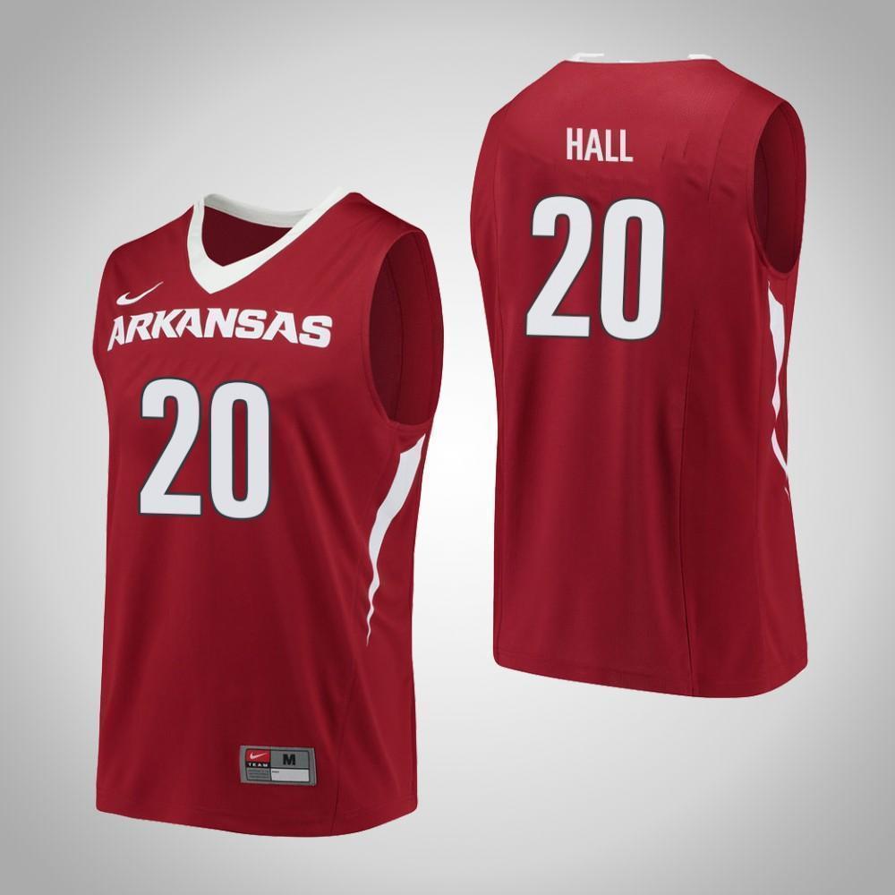 Darious Hall Arkansas Razorbacks Basketball Jersey - Red