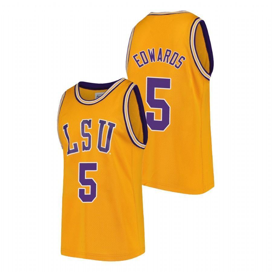 Daryl Edwards LSU Tigers Basketball Jersey - Gold