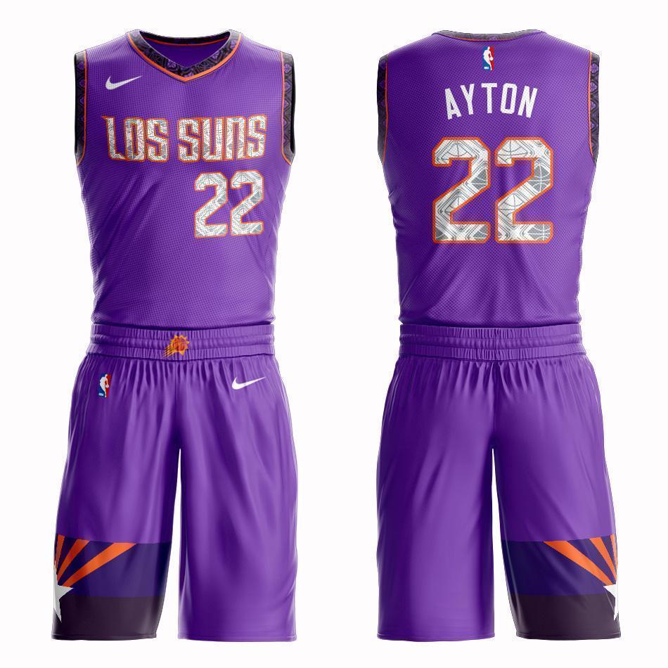 Phoenix Suns #22 DeAndre Ayton City 2019 Jersey and Pant Set